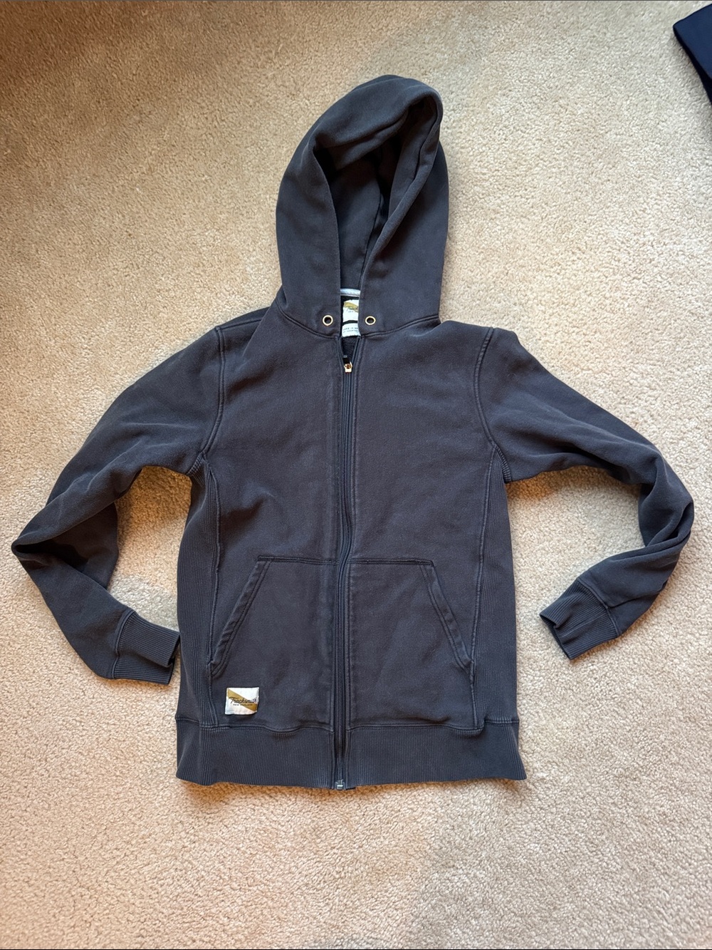 Tracksmith Unisex Black Zip-Up Hoodie